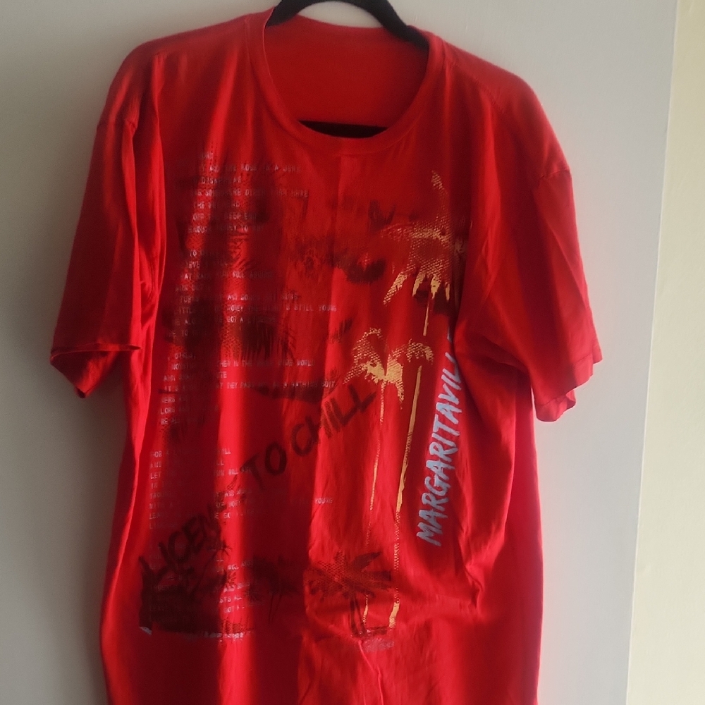 Margaritaville Red Graphic Tee NEW Never Worn